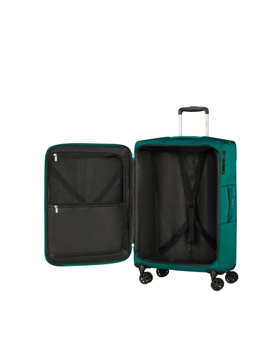 Mala de viagem média Urbify 68cm 4 rodas expansível verde pinho 68L Verde-2