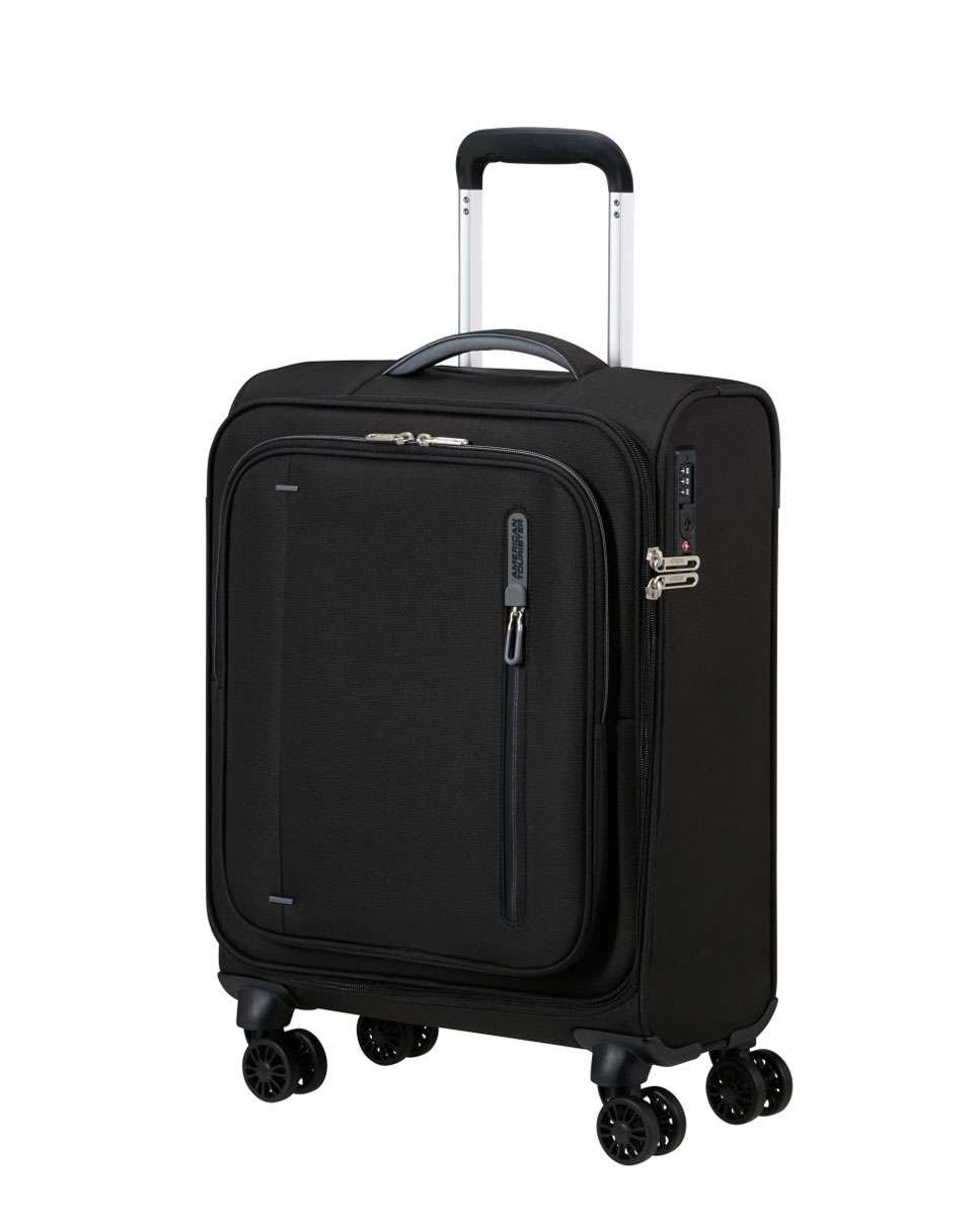 Mala de Cabine Cloudrider 55cm 4 Rodas Preto 35L Preto-1