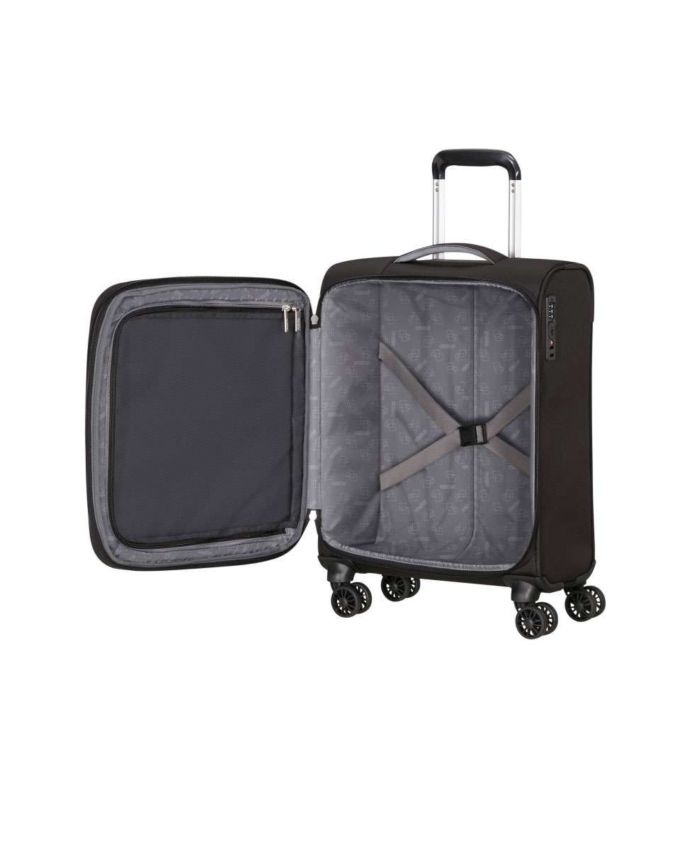 Mala de Cabine Cloudrider 55cm 4 Rodas Preto 35L Preto-2