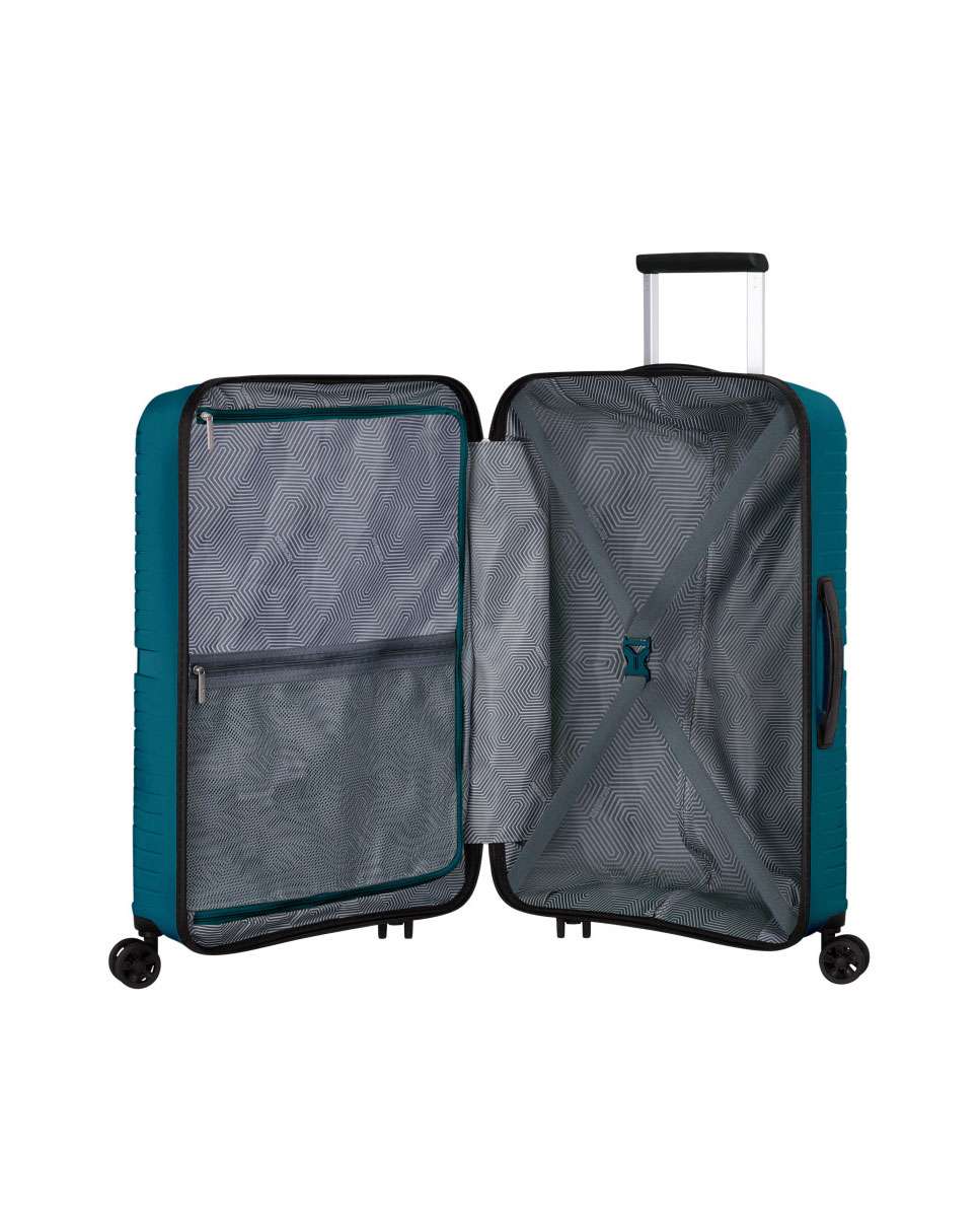 Mala de Viagem Média Airconic 67cm 4 Rodas Azul Oceano 67L Azul-2