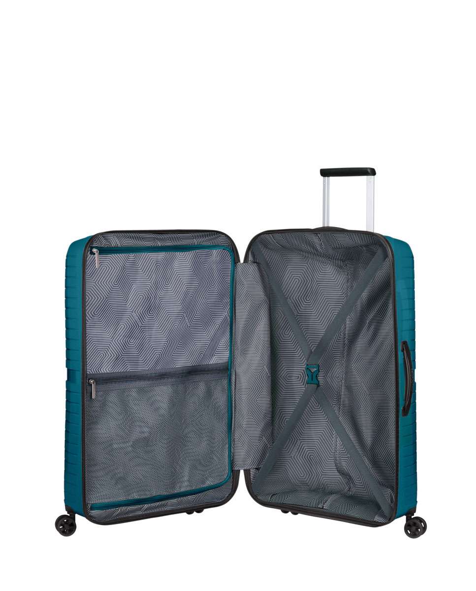 Mala de Viagem Grande Airconic 77cm 4 Rodas Azul Oceano 101L Azul-2