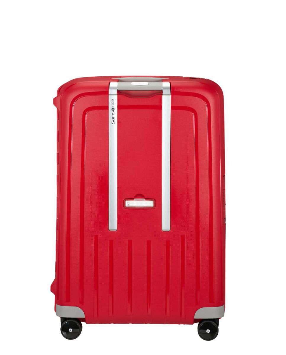 Mala de viagem grande S`Cure 75cm 4 rodas com fechadura vermelho 102L Vermelho-3