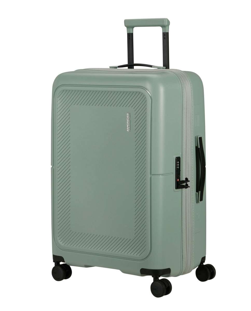 Imagem 0 de Mala de viagem média Dashpop 67cm com 4 rodas expansível verde iceberg 76L