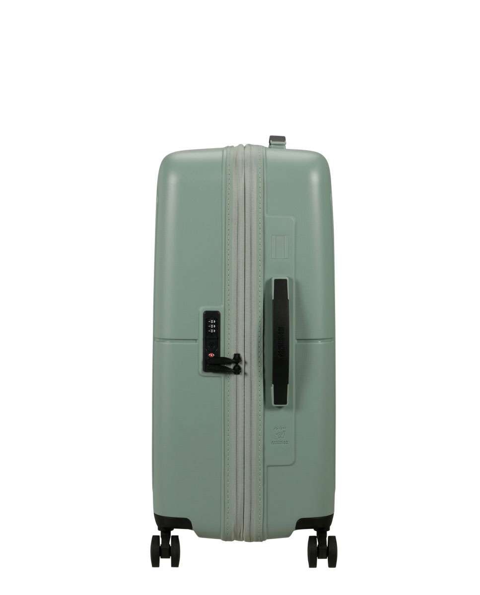 Mala de viagem média Dashpop 67cm com 4 rodas expansível verde iceberg 76L Verde-3