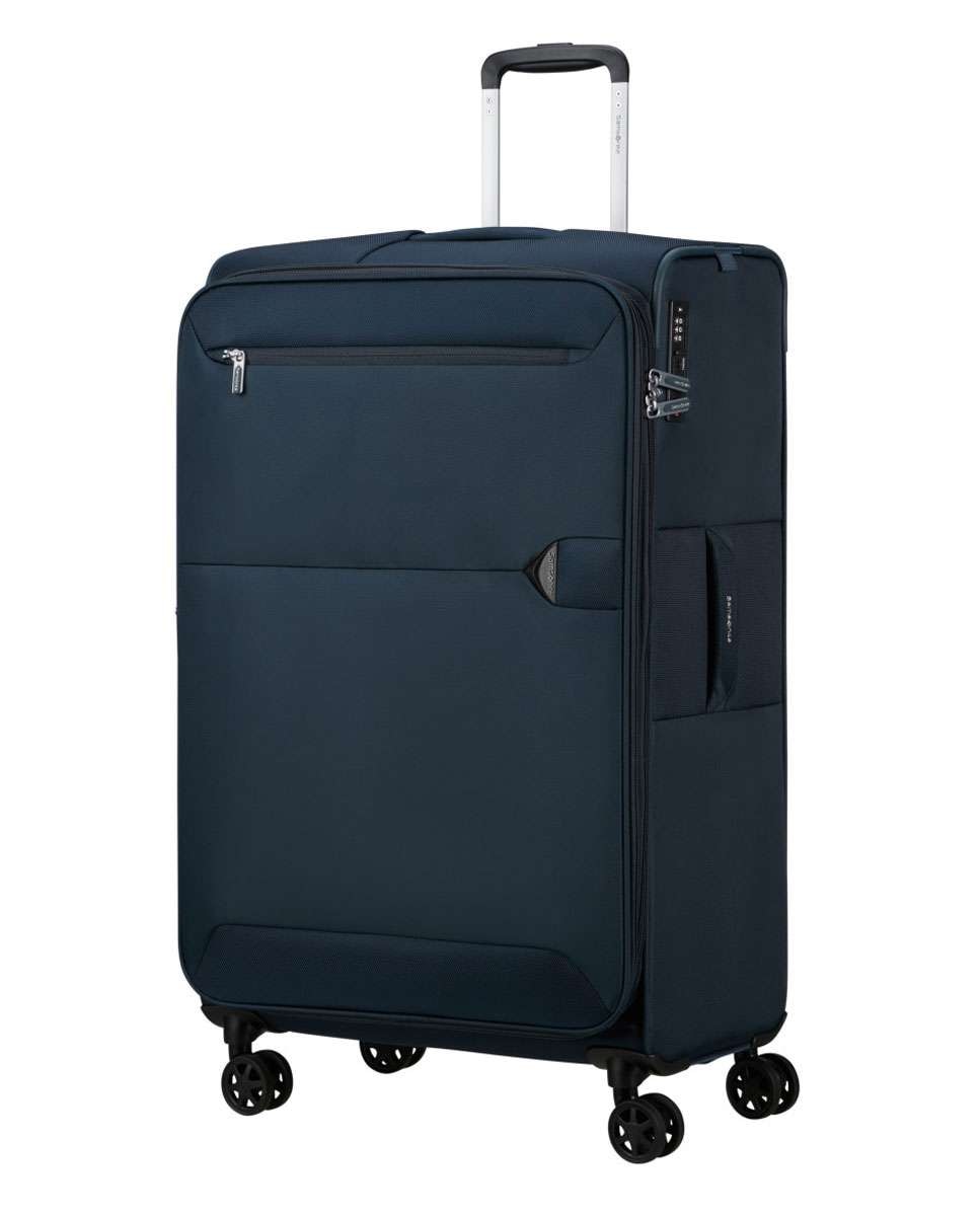 Mala de viagem grande Urbify 78cm 4 rodas expansível azul marinho 107L Azul-1