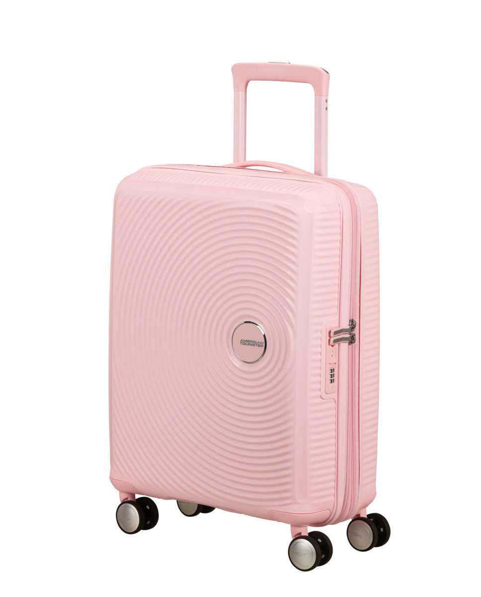 Mala de Cabine Soundbox 55cm 4 Rodas Expansível Rosa 35.5L Rosa-1