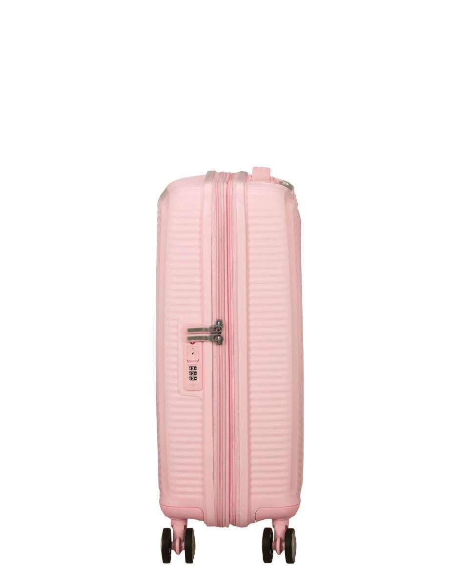 Mala de Cabine Soundbox 55cm 4 Rodas Expansível Rosa 35.5L Rosa-3