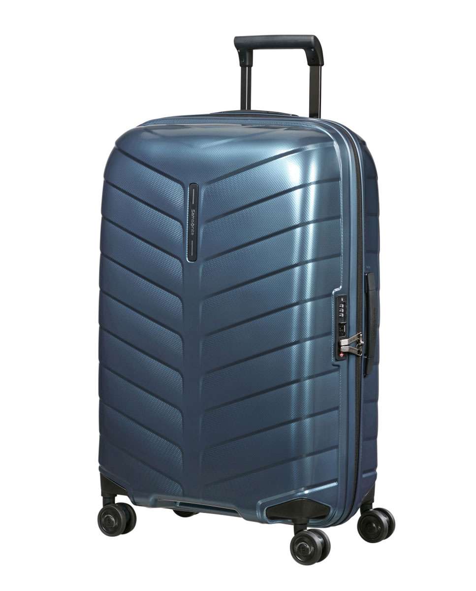 Mala de viagem média Attrix 69cm 4 rodas azul 73L Azul-1