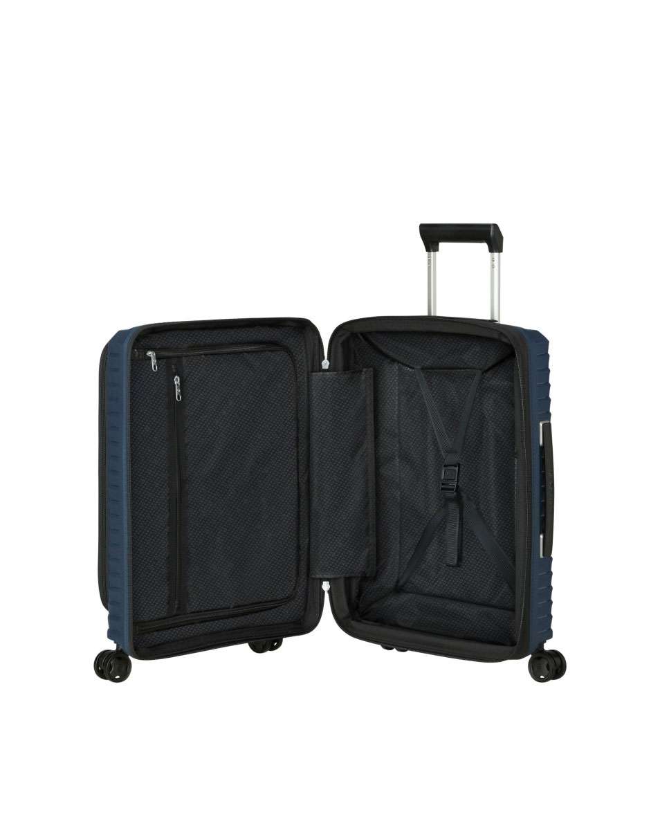 Mala de cabine Upscape 55cm acesso frontal 4 rodas expansível azul noite 42L Azul-2
