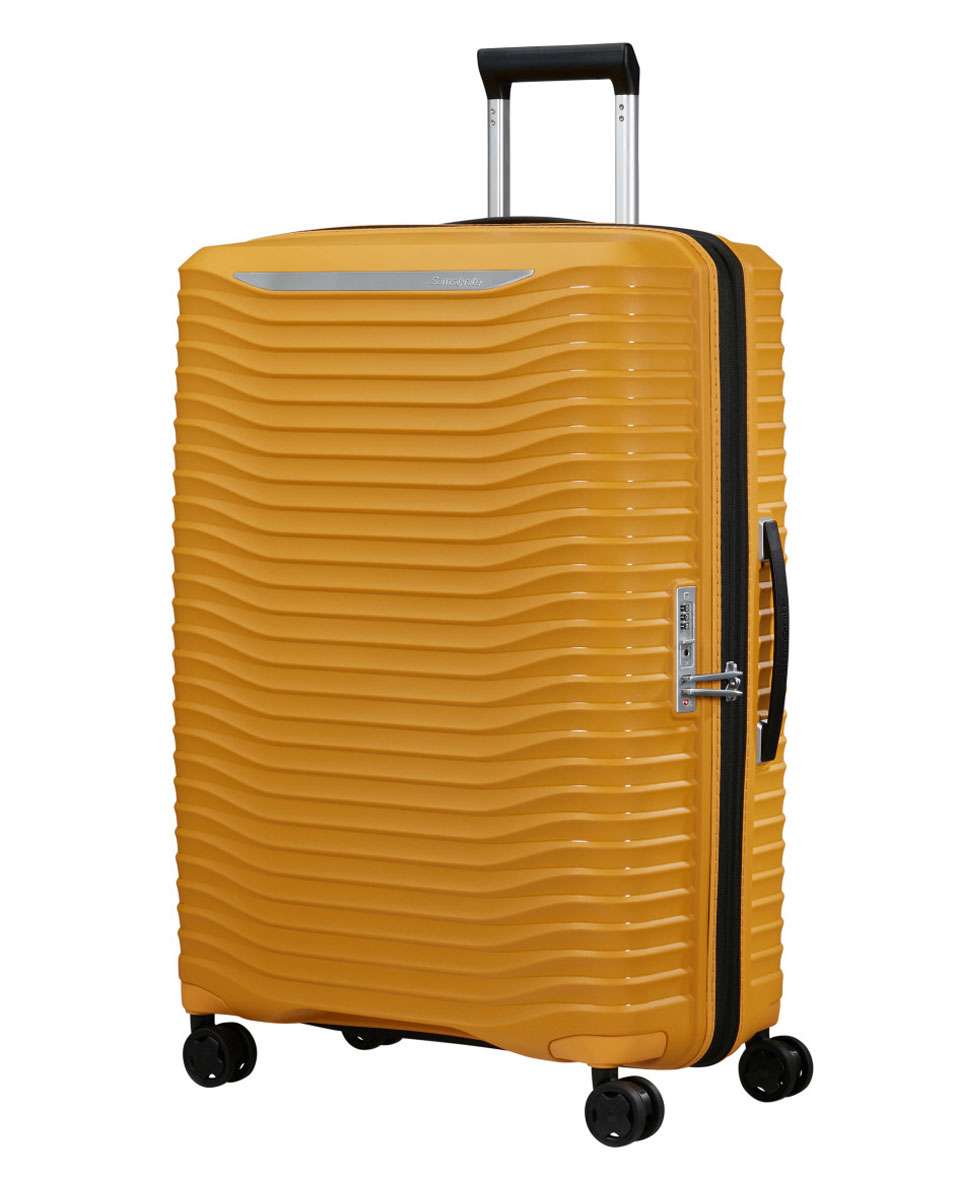 Mala de viagem grande Upscape 81cm 4 rodas expansível amarelo 133L Amarelo-1
