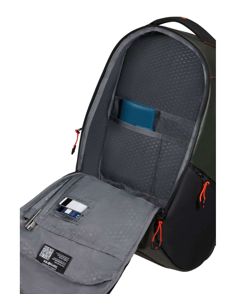 Mochila Ecodiver para portátil M com USB verde tropa 15.6 Verde-2