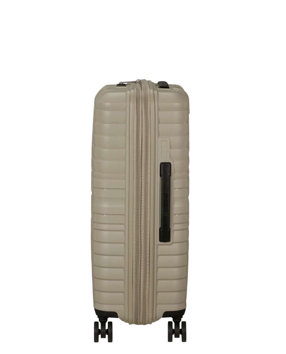 Mala de Viagem Média Flytwist 67cm 4 Rodas Expansível Bege 63L Bege-3