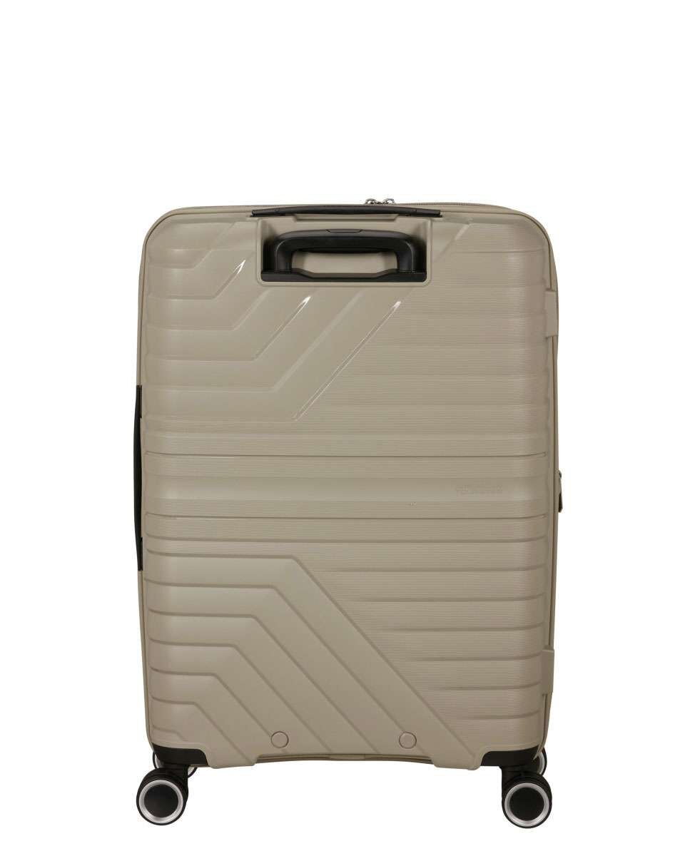 Mala de Viagem Média Flytwist 67cm 4 Rodas Expansível Bege 63L Bege-4