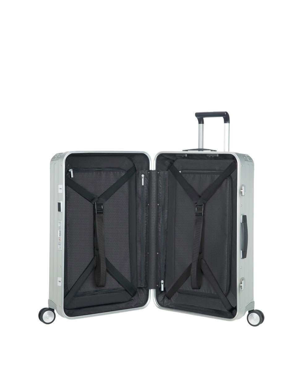 Mala de viagem média Lite-Box Alu 69cm 4 rodas alumínio 71L Cinzento-2