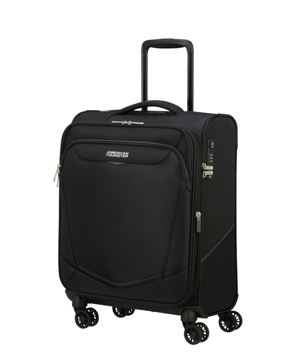 Mala de cabine Summerride 55cm com 4 rodas expansível preto 43L Preto-1