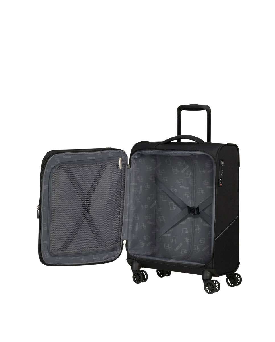 Mala de cabine Summerride 55cm com 4 rodas expansível preto 43L Preto-2