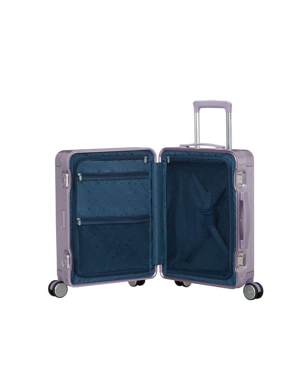 Mala de Cabine Soundbox Alu 55cm 4 Rodas Lilás 39L Lilás-2