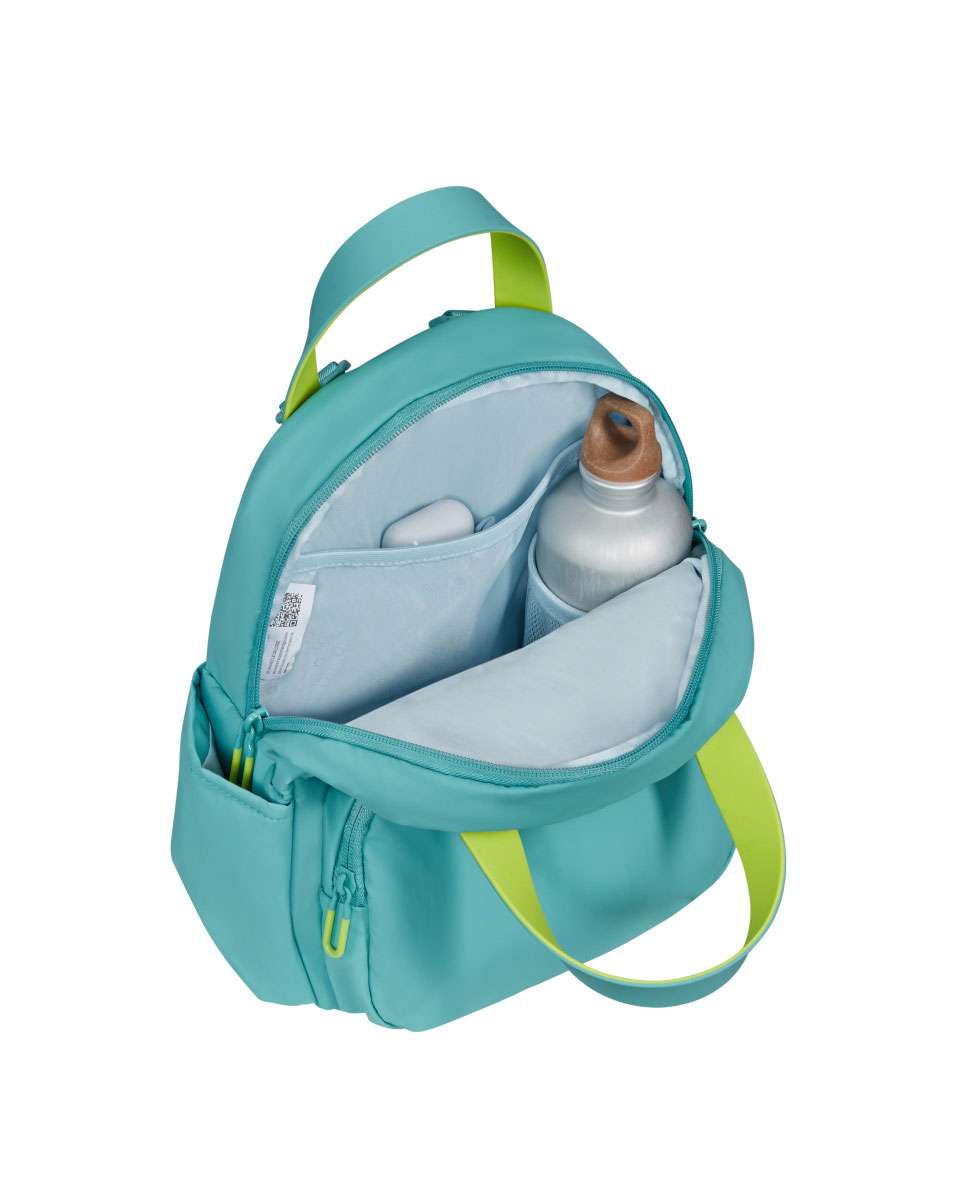 Mini Mochila de Mulher Puffypop Turquesa 8,5L Azul-2