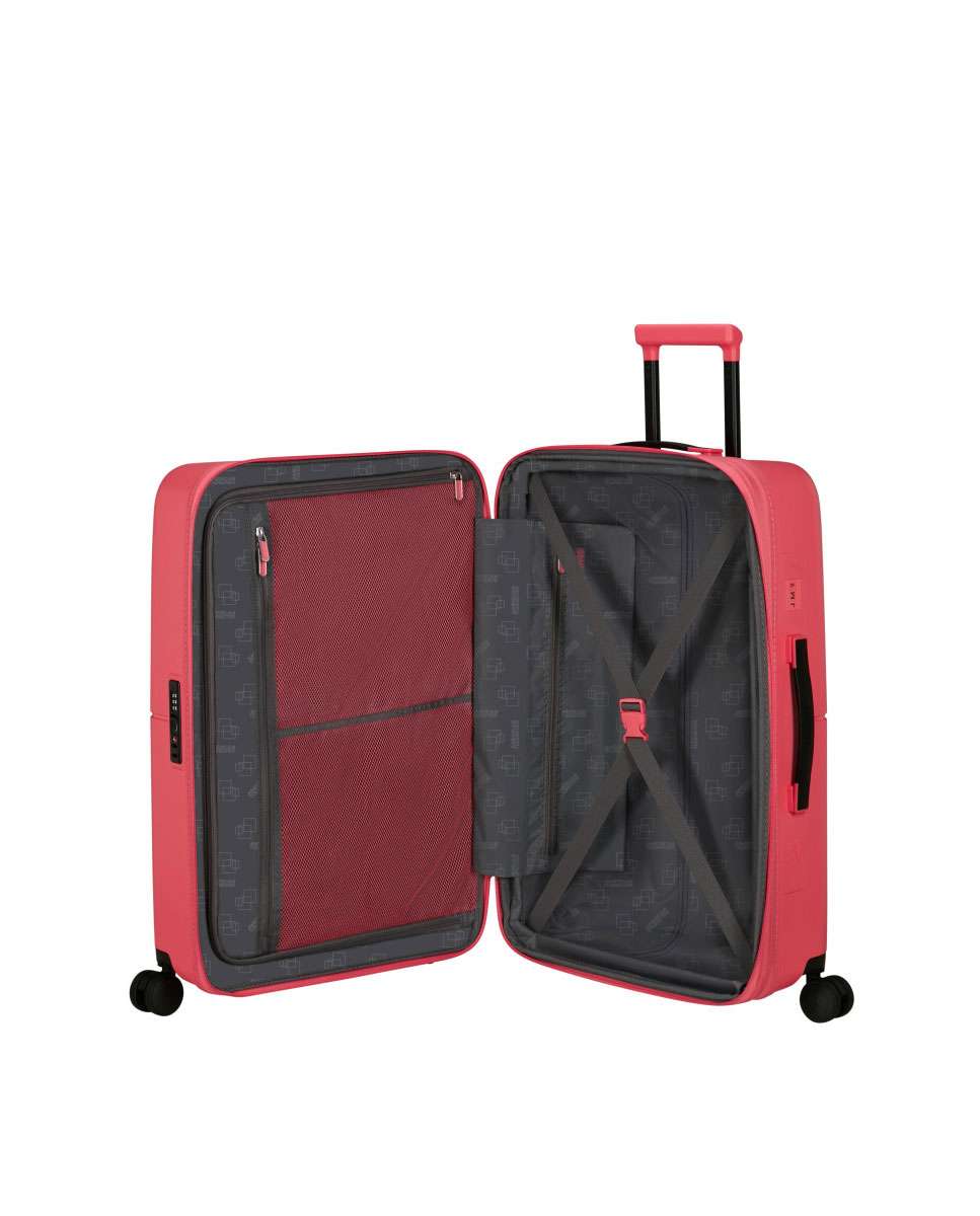 Mala de viagem média Dashpop 67cm com 4 rodas expansível rosa 76L Lavanda-2