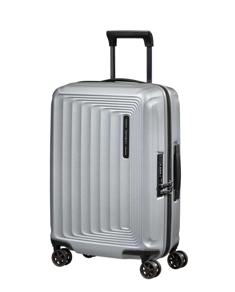 Imagem 0 de Mala de cabine Nuon 55cm 4 rodas expansível cinza mate 38L