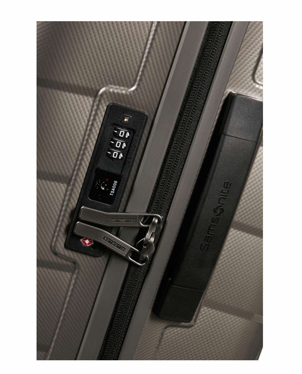 Mala de viagem grande Attrix 75cm 4 rodas bege 97L Bege-3