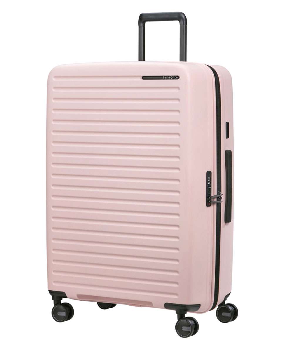Mala de viagem grande Restackd 75cm 4 rodas expansível rosa 99L Lavanda-1
