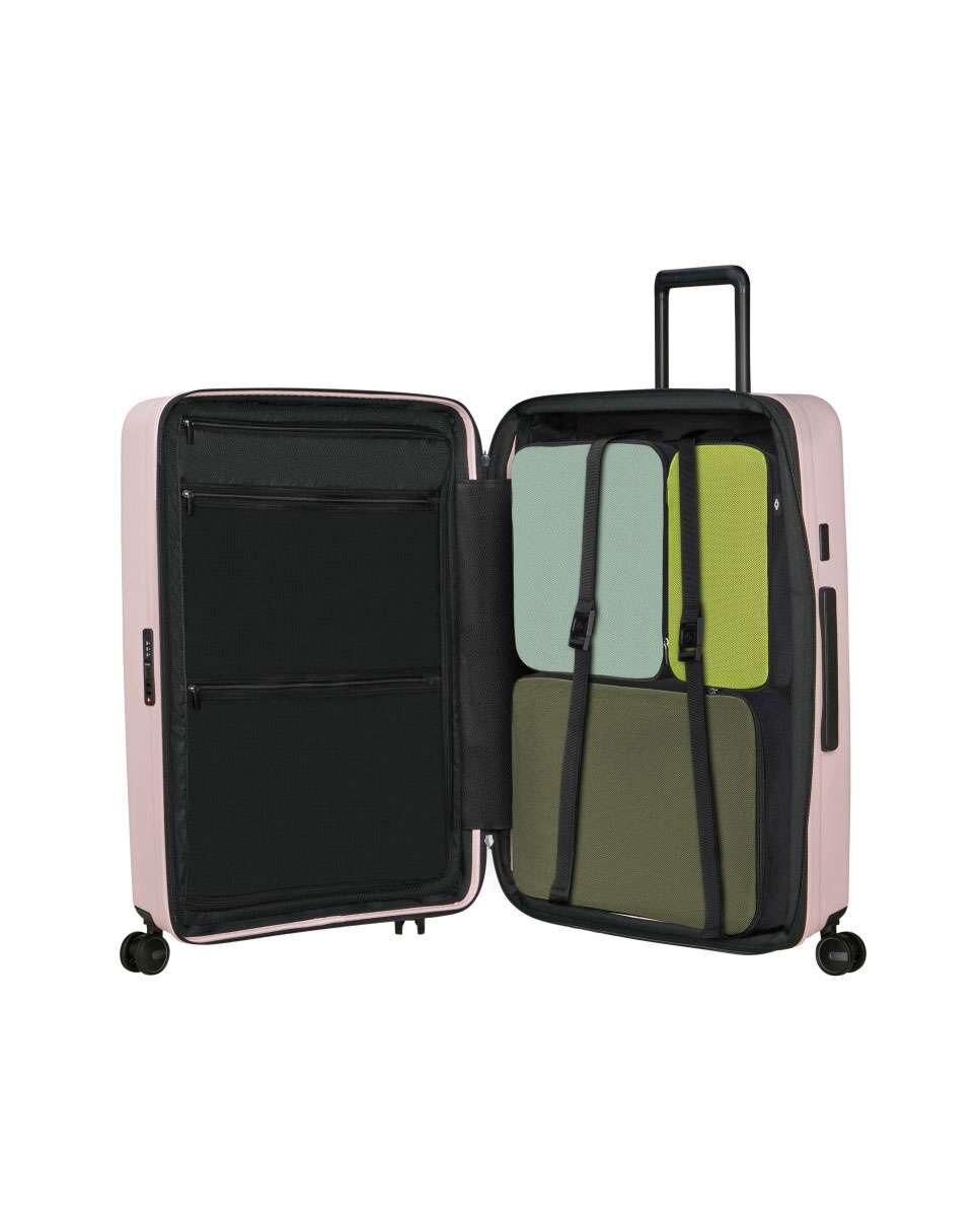 Mala de viagem grande Restackd 75cm 4 rodas expansível rosa 99L Lavanda-2