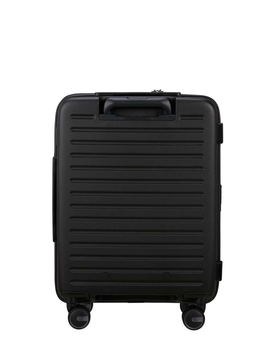 Mala de cabine Restackd 55cm 4 rodas expansível acesso frontal preto 42L Preto-4