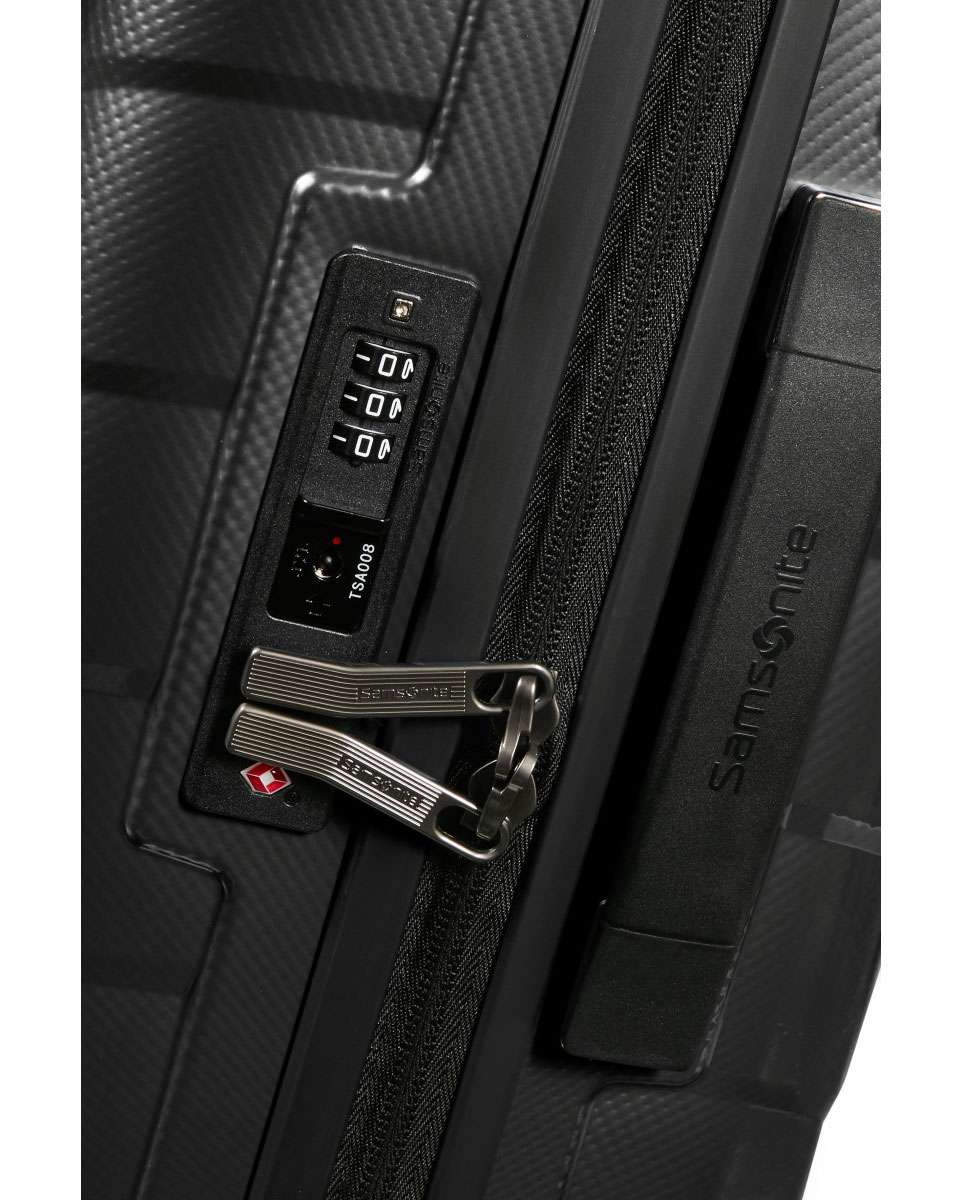Mala de cabine Attrix 55cm 4 rodas expansível antracite 38L Preto-3
