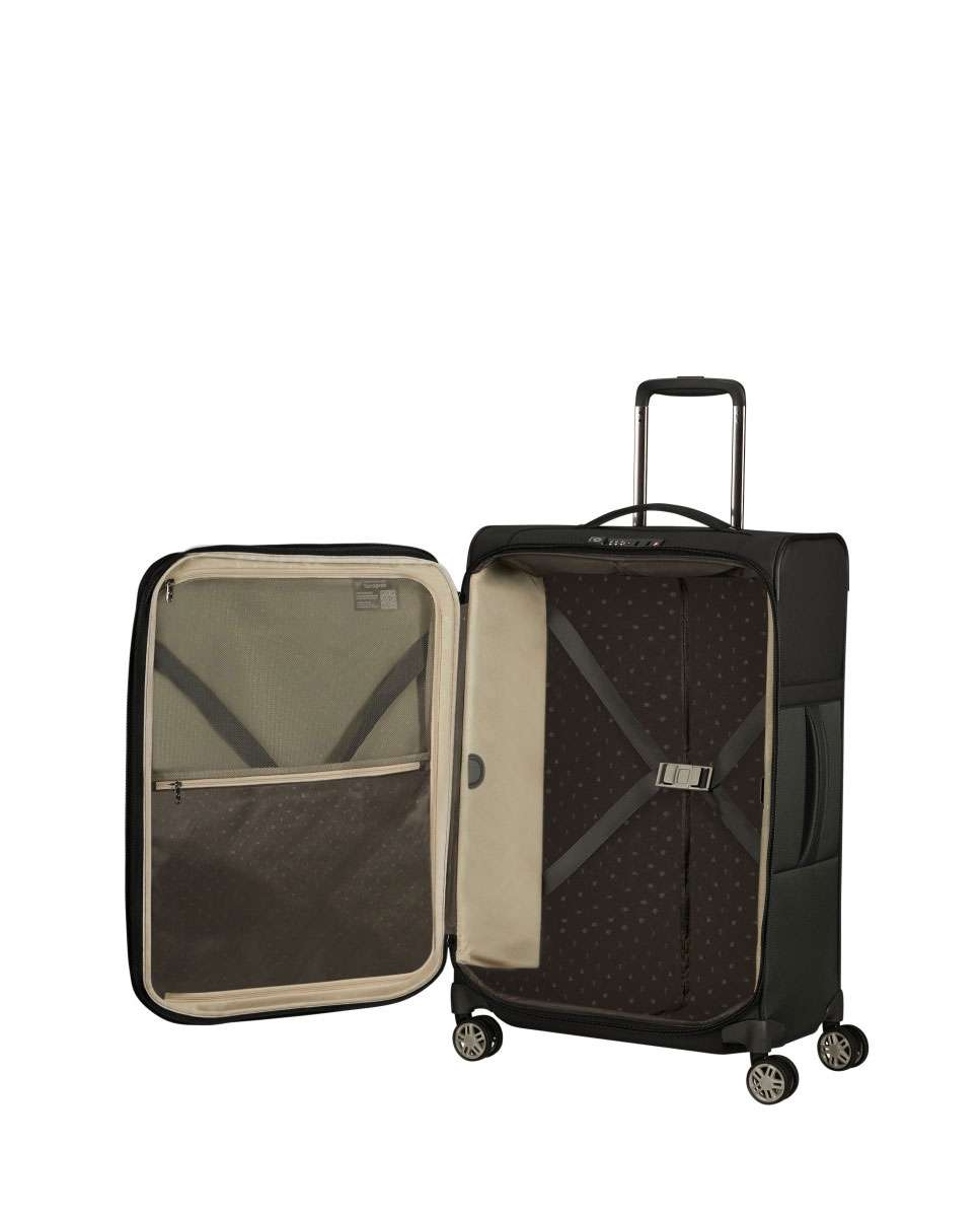 Mala de viagem média Airea 67cm 4 rodas expansível preto 73,5L Preto-2