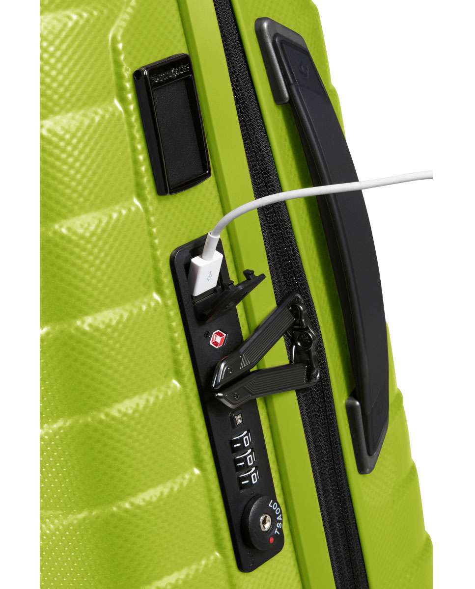 Mala de cabine Proxis 55/35cm 4 rodas expansível lima 38L Verde-3
