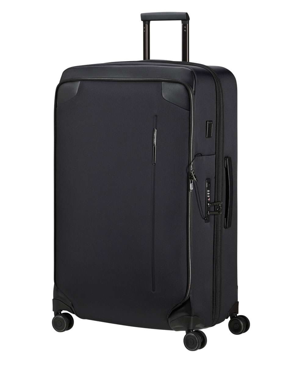 Mala de viagem grande Splendix 79cm expansível 4 rodas preto 109L Preto-1