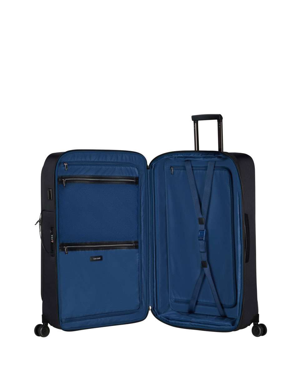 Mala de viagem grande Splendix 79cm expansível 4 rodas preto 109L Preto-2