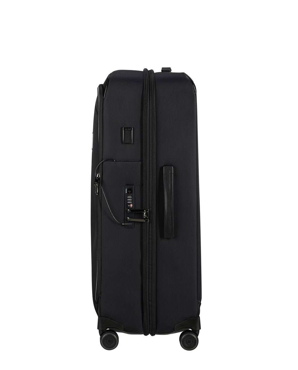 Mala de viagem grande Splendix 79cm expansível 4 rodas preto 109L Preto-3