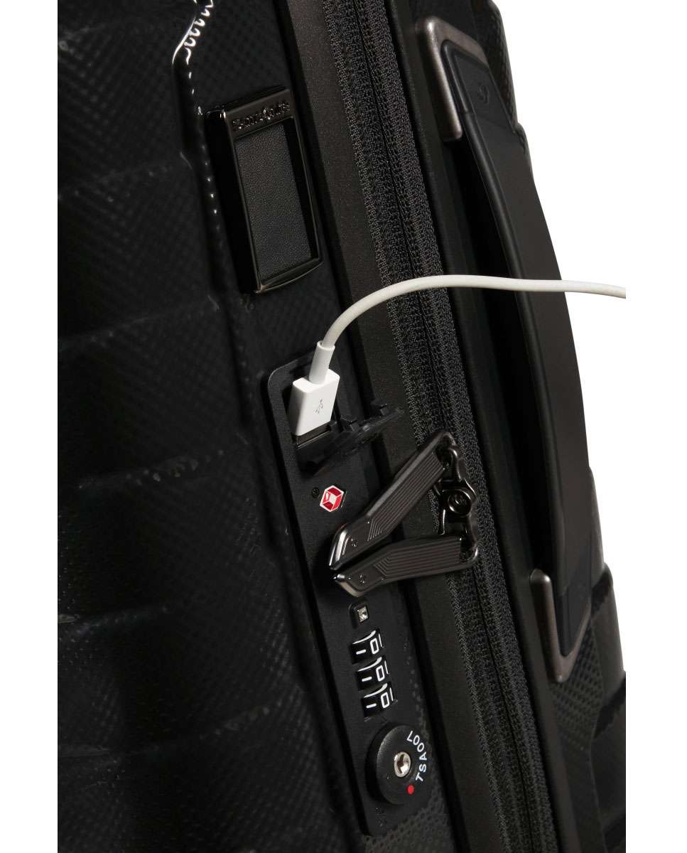 Mala de cabine Proxis 55/35cm 4 rodas expansível preto 38L Preto-3