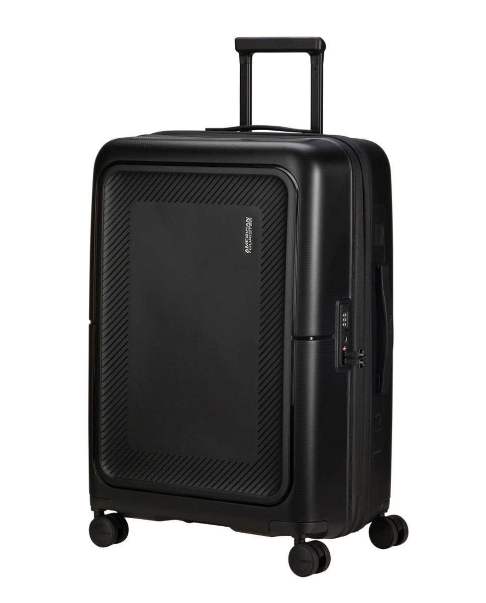 Imagem 0 de Mala de viagem média Dashpop 67cm com 4 rodas expansível preto 76L