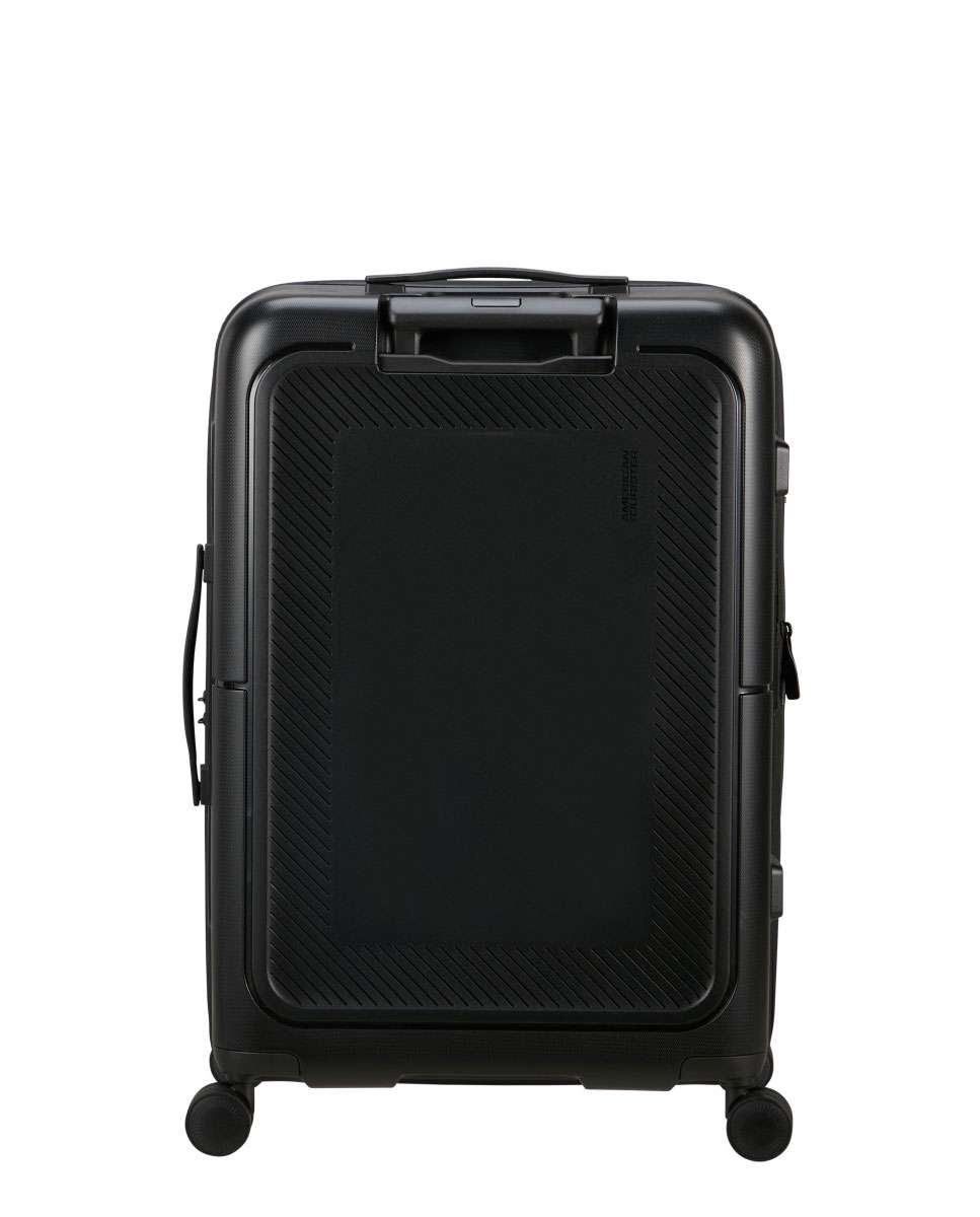 Mala de viagem média Dashpop 67cm com 4 rodas expansível preto 76L Preto-4