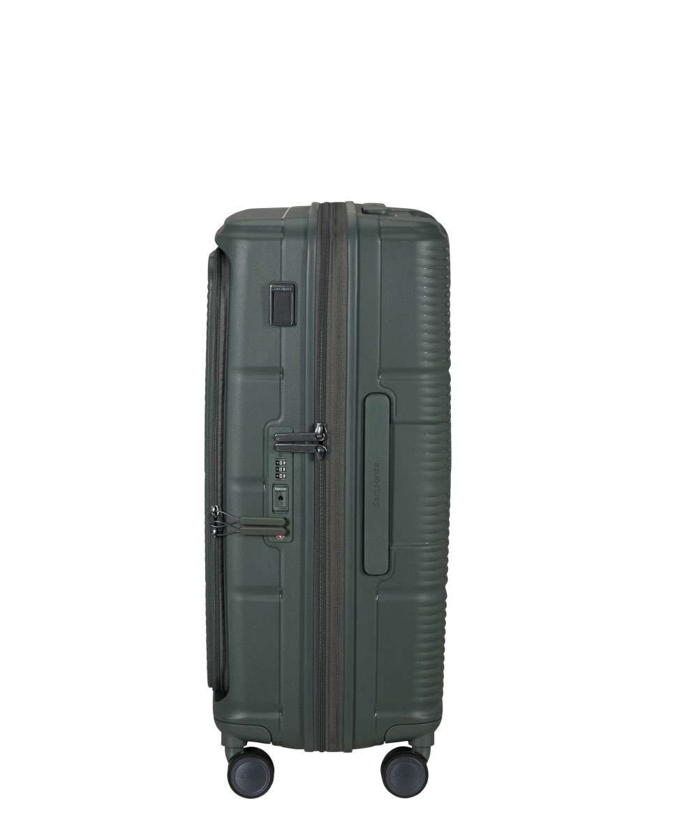 Mala de Viagem Média Paralux HS 67cm 4 Rodas Expansível Verde 71L Verde-3