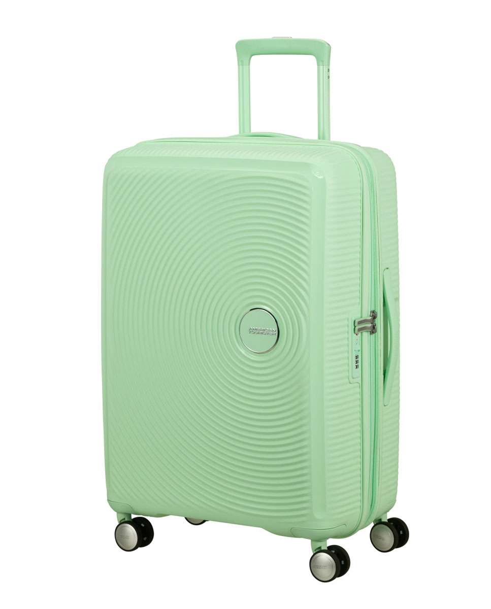 Mala de Viagem Média Soundbox 67cm 4 Rodas Expansível Verde Pastel 71.5L Verde-1