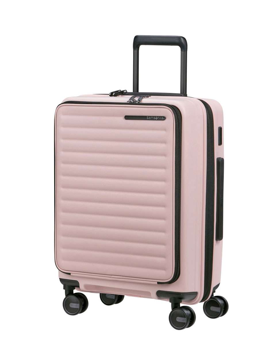Mala de cabine Restackd 55cm 4 rodas expansível acesso frontal rosa 42L Lavanda-1