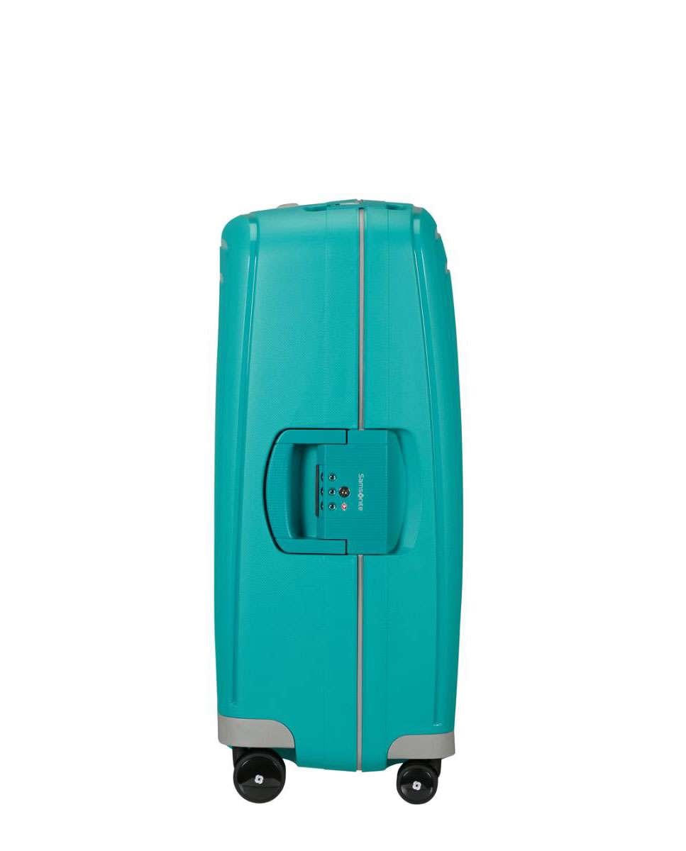 Mala de viagem média S`Cure 69cm 4 rodas com fechadura azul água 79L Azul-3