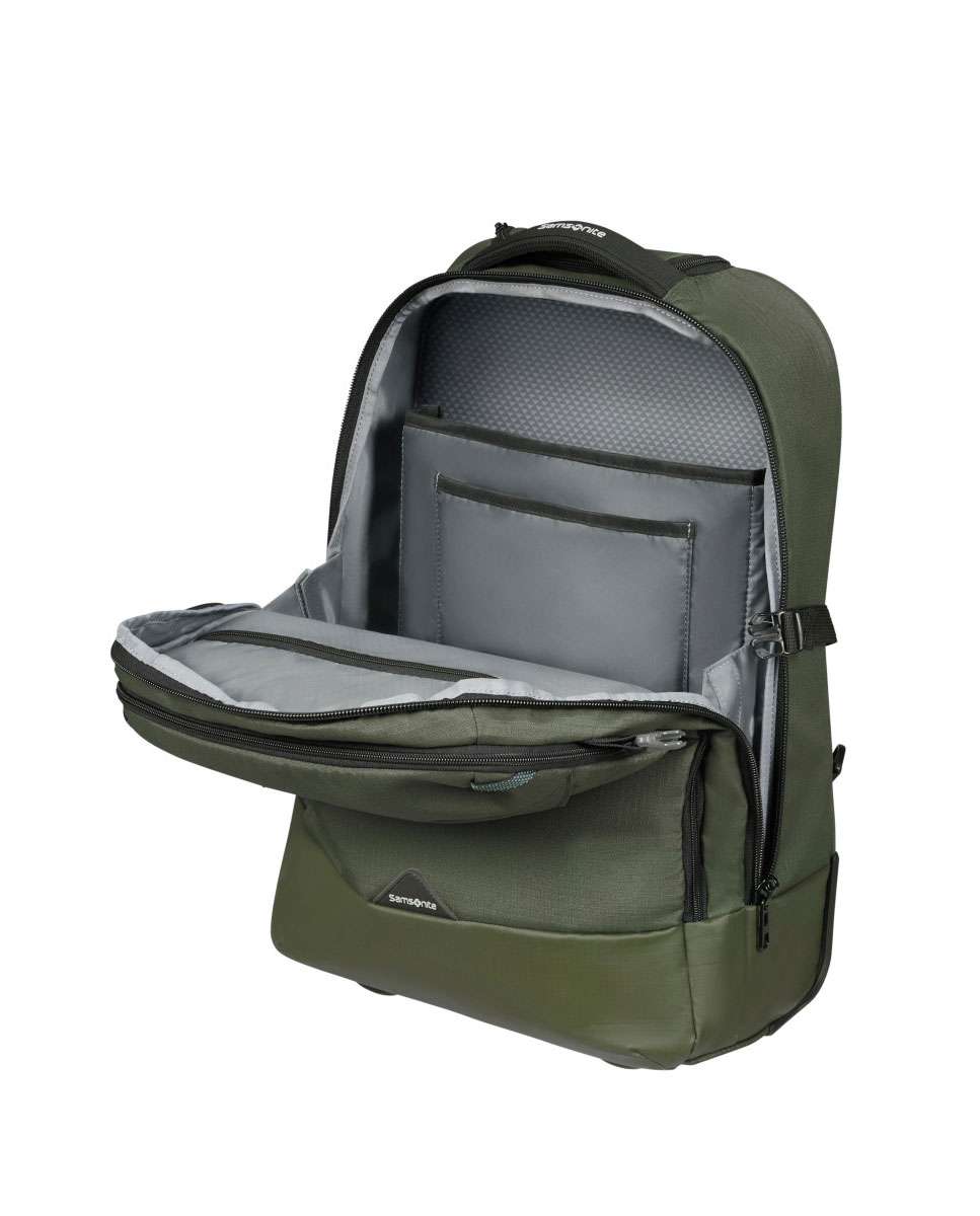 Mochila para Portátil Roadseeker 17.3" com 2 Rodas Verde Azeitona 38L Verde-2