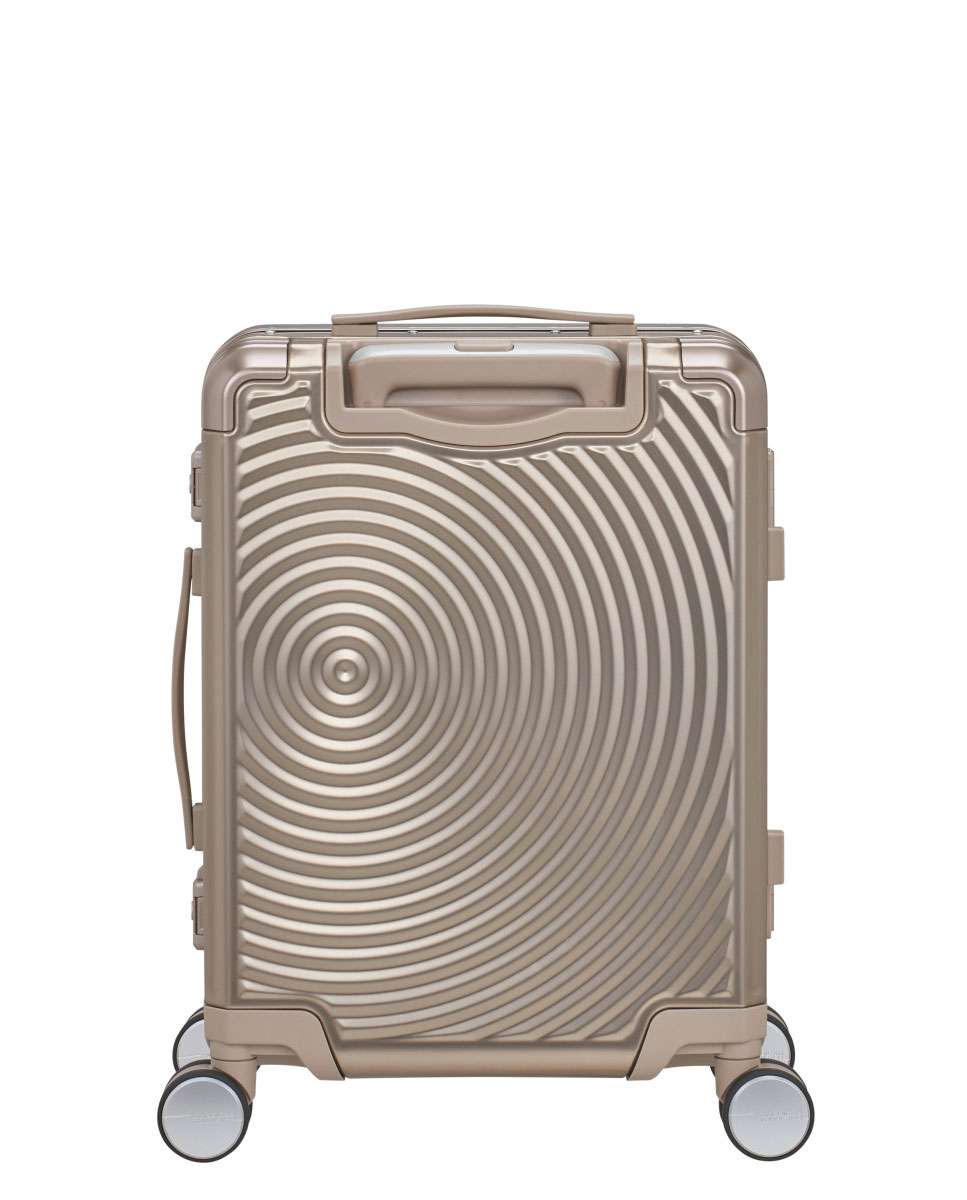 Mala de Cabine Soundbox Alu 55cm 4 Rodas Bronze 39L Creme-4