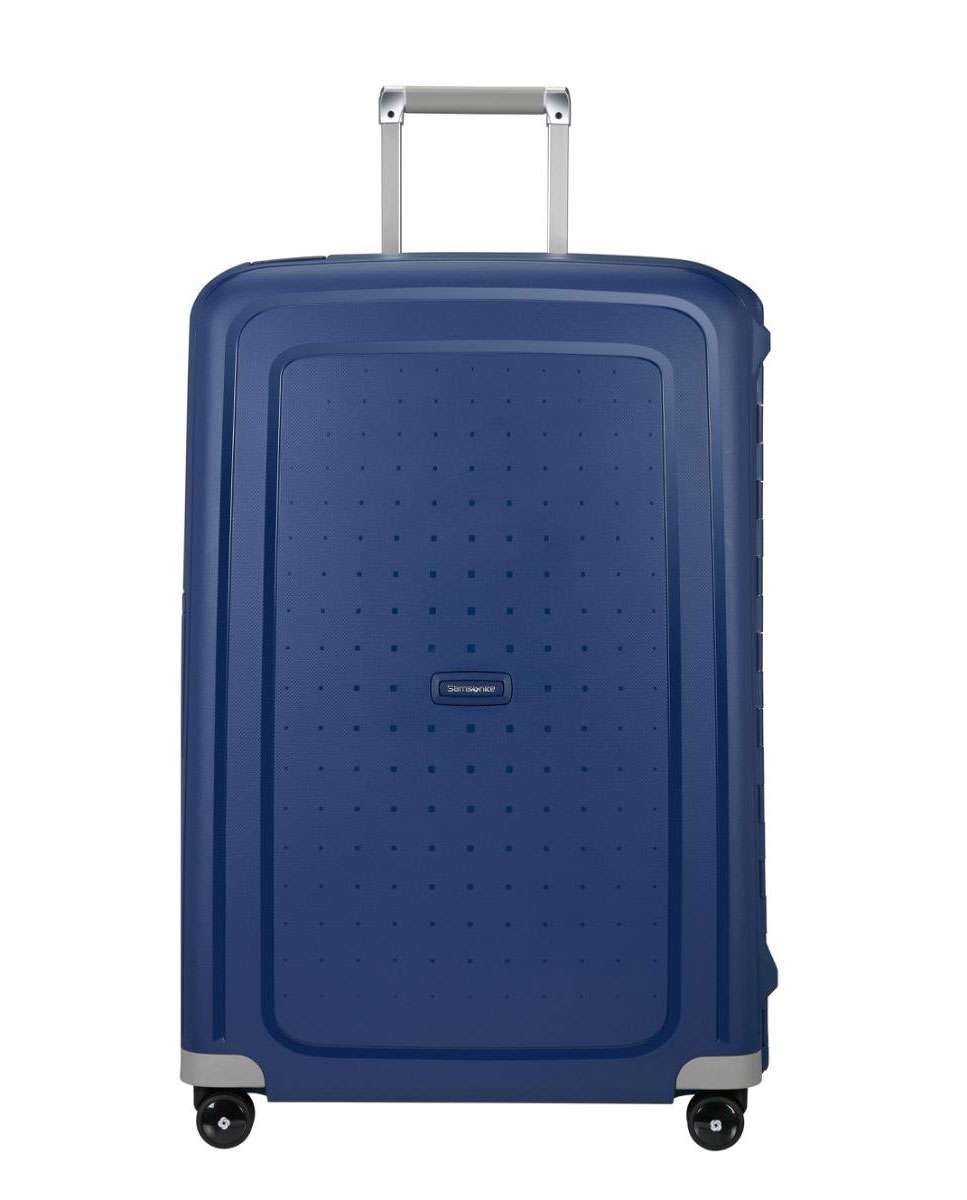 Mala de viagem grande S`Cure 75cm 4 rodas com fechadura azul 102L Azul-1