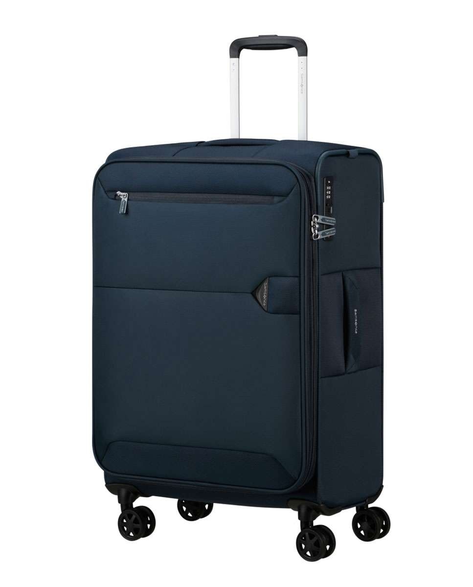 Mala de viagem média Urbify 68cm 4 rodas expansível azul marinho 68L Azul-1