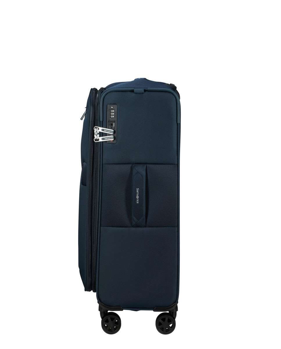 Mala de viagem média Urbify 68cm 4 rodas expansível azul marinho 68L Azul-3