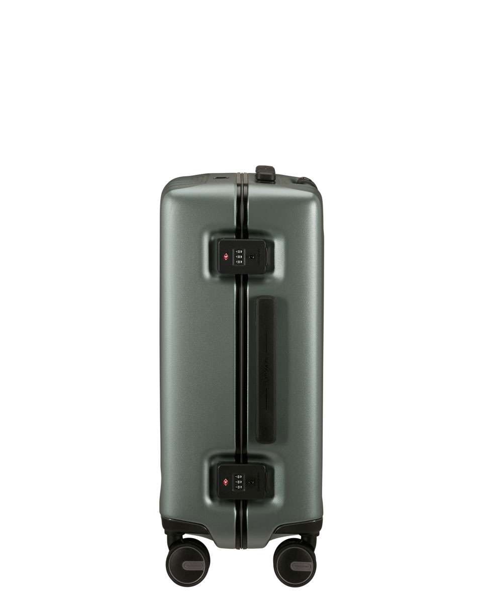 Mala de Cabine Focus 55cm 4 Rodas Caqui Mate 40L Verde-3