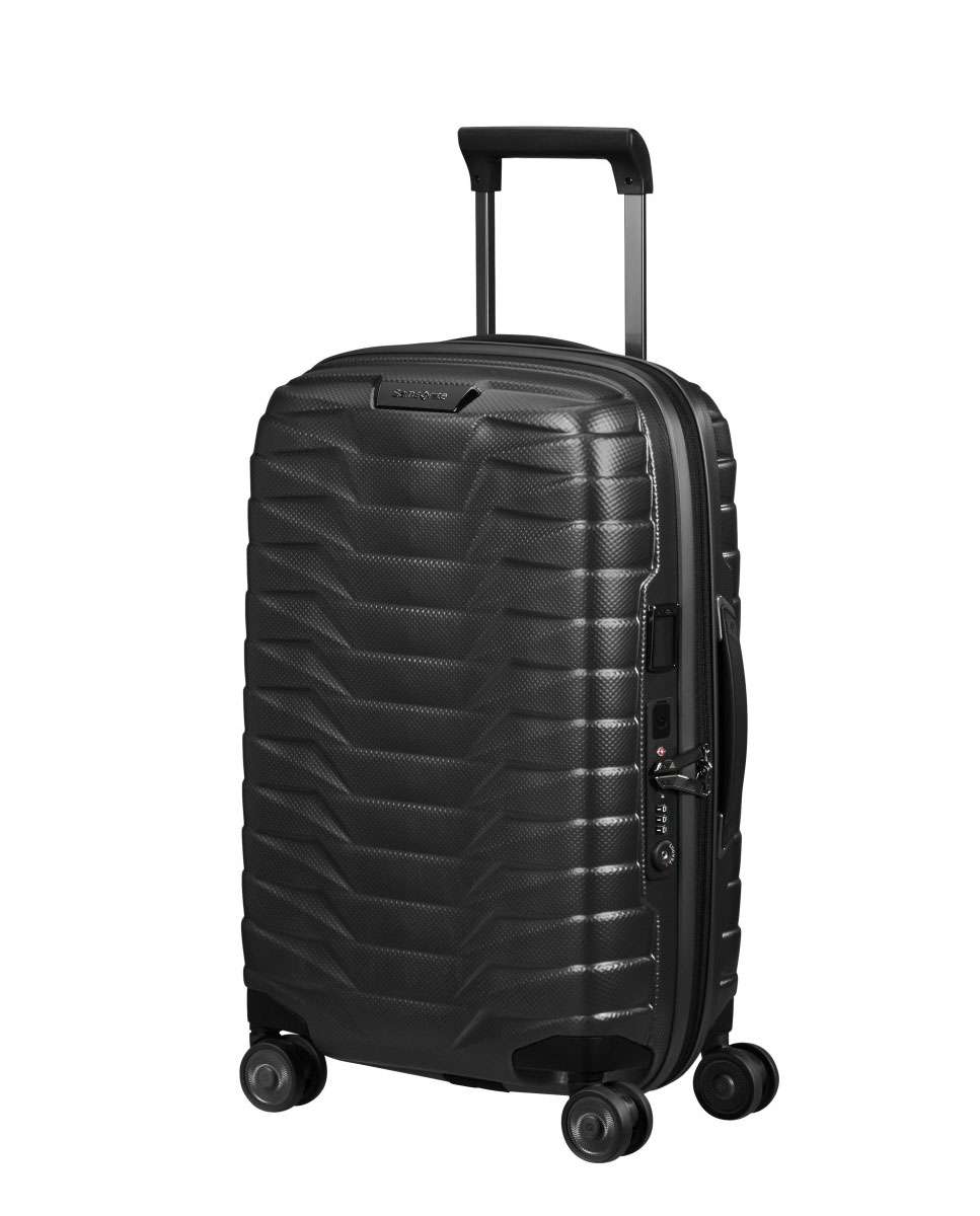 Mala de cabine Proxis 55/35cm 4 rodas expansível grafite mate 38L Preto-1