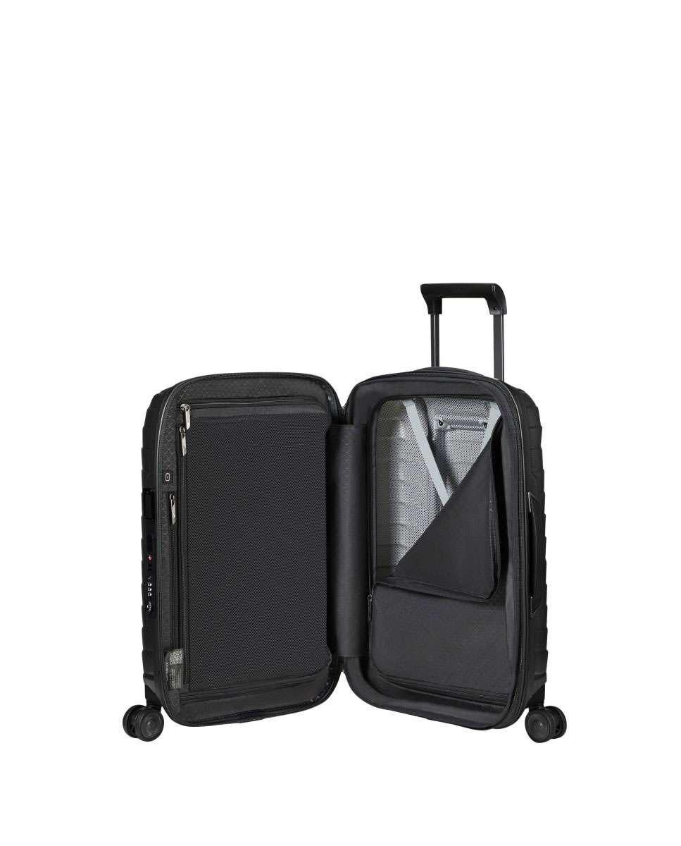 Mala de cabine Proxis 55/35cm 4 rodas expansível grafite mate 38L Preto-2