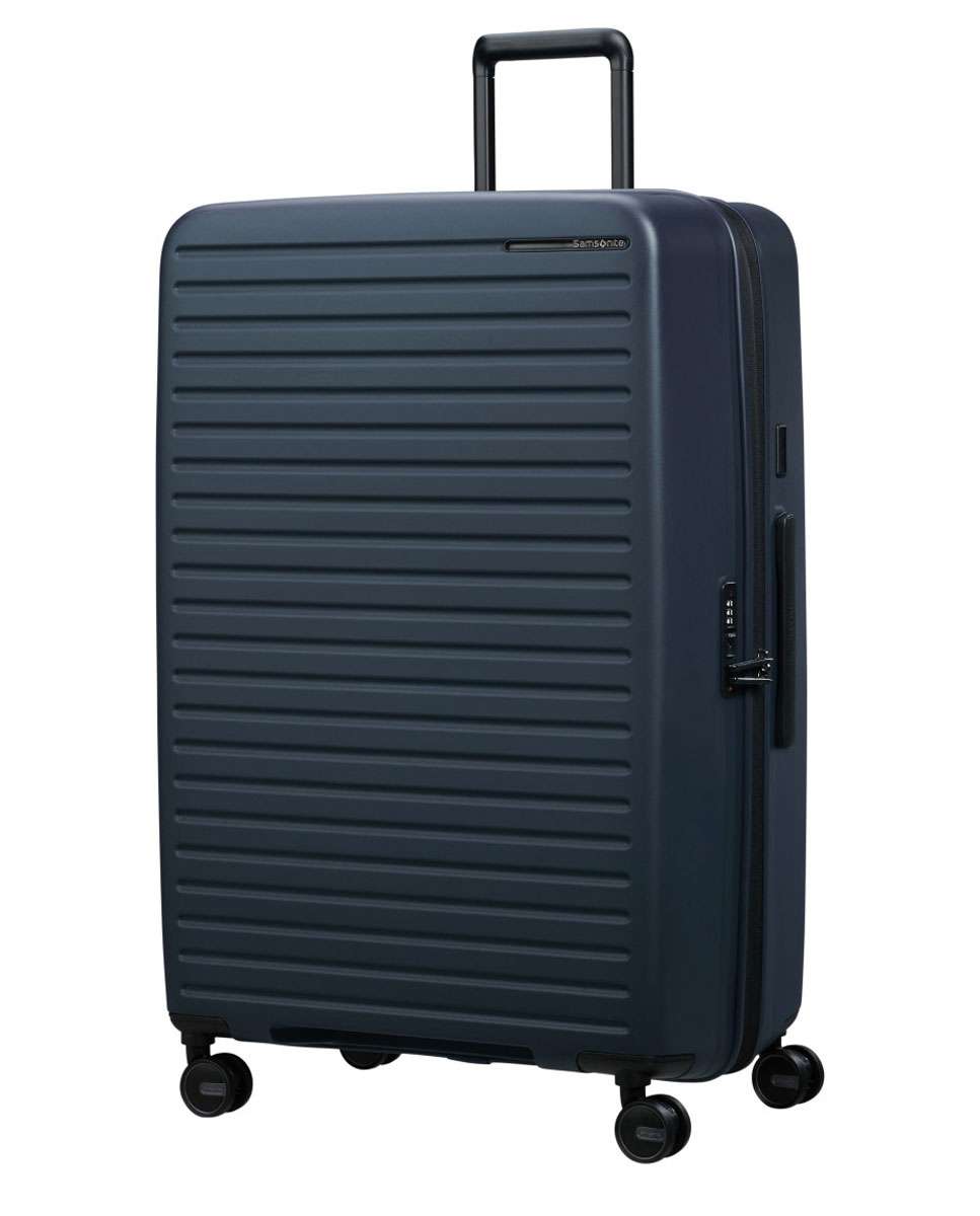 Mala de viagem extragrande Restackd 81cm 4 rodas expansível azul meia-noite 126L Azul-1